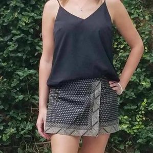 BCBG black and gold skort